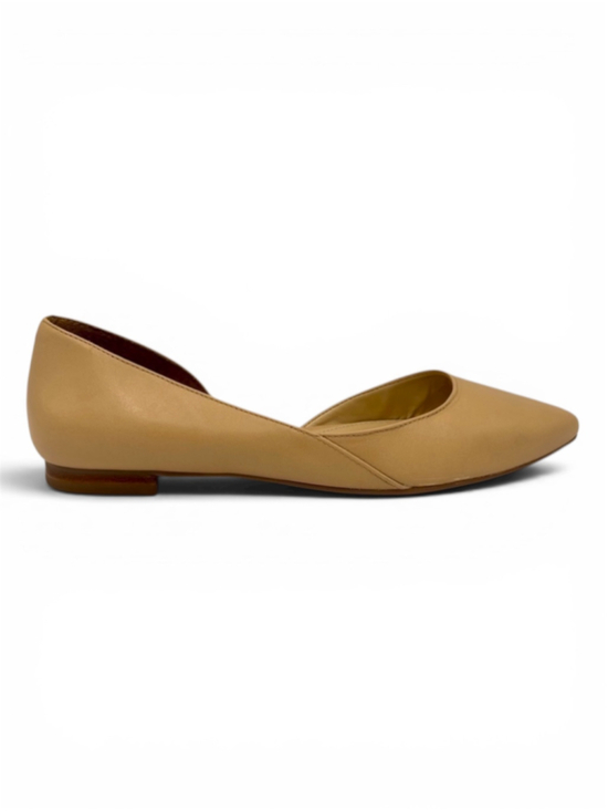 Marc Fisher Shoes - MARC FISHER Sunny Half D'orsay Flat In Beige Leather Size 7.5